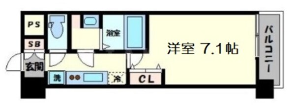 コンフォリア心斎橋EASTの物件間取画像